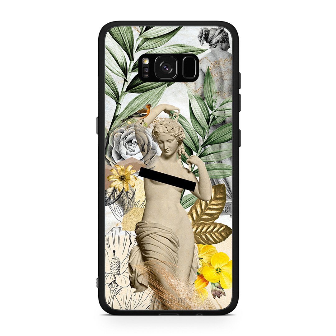 Samsung S8 Woman Statue θήκη από τη Smartfits με σχέδιο στο πίσω μέρος και μαύρο περίβλημα | Smartphone case with colorful back and black bezels by Smartfits