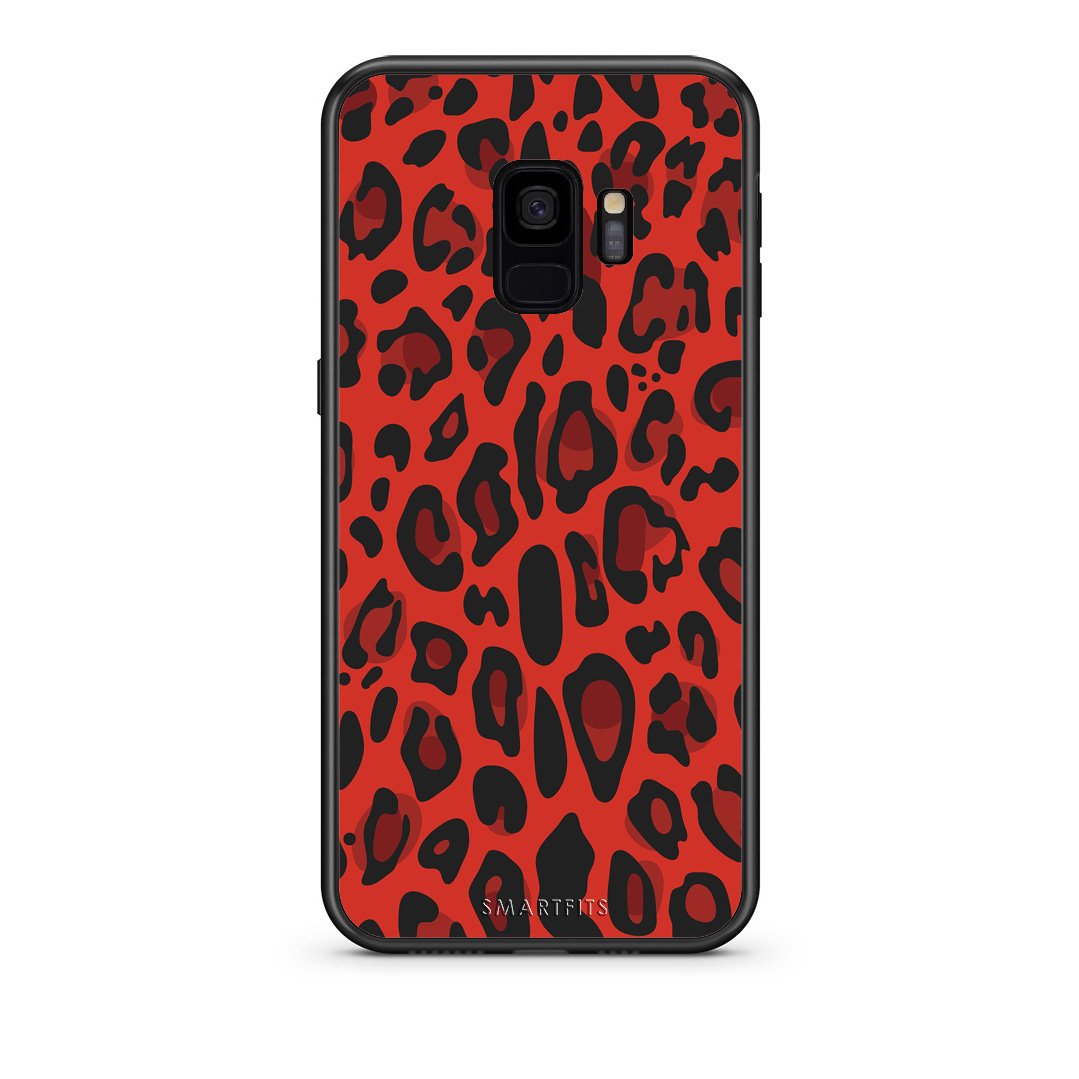 4 - samsung galaxy s9 Red Leopard Animal case, cover, bumper