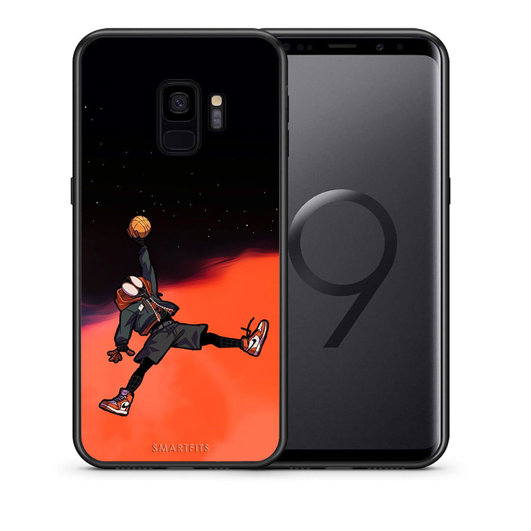 Θήκη Samsung S9 Basketball Hero από τη Smartfits με σχέδιο στο πίσω μέρος και μαύρο περίβλημα | Samsung S9 Basketball Hero case with colorful back and black bezels