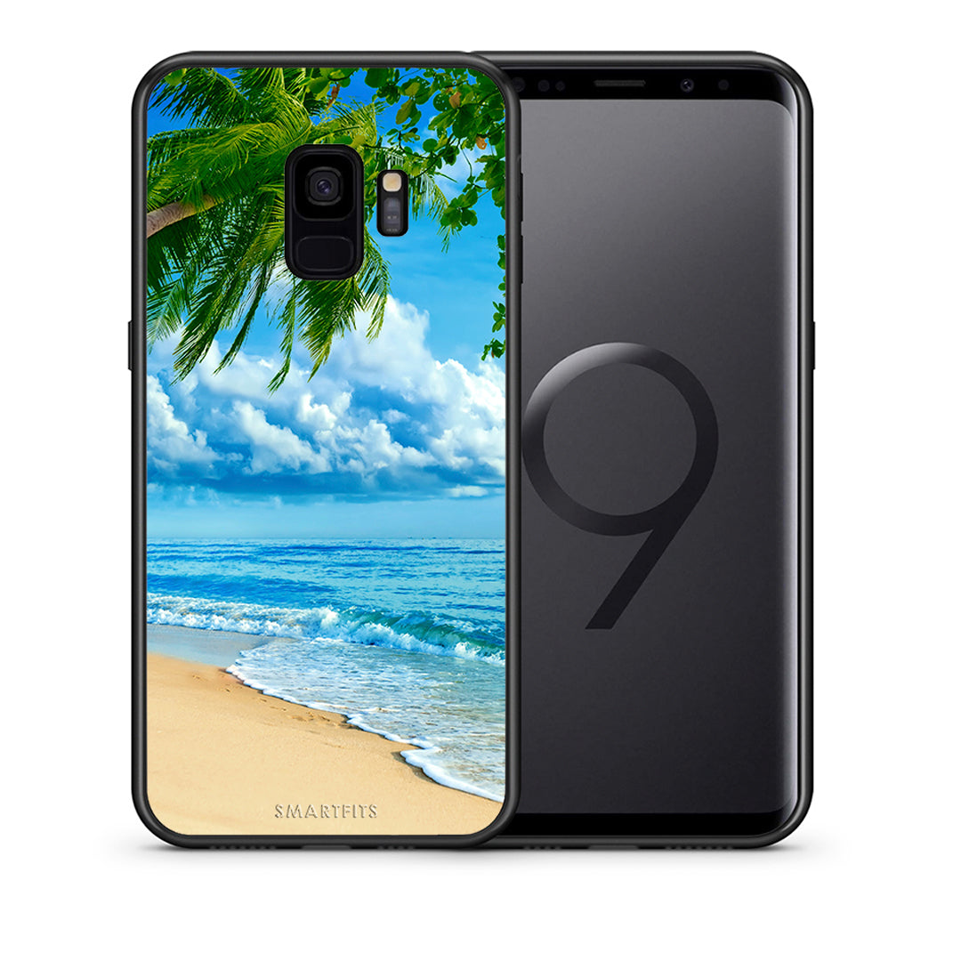 Θήκη Samsung S9 Beautiful Beach από τη Smartfits με σχέδιο στο πίσω μέρος και μαύρο περίβλημα | Samsung S9 Beautiful Beach case with colorful back and black bezels