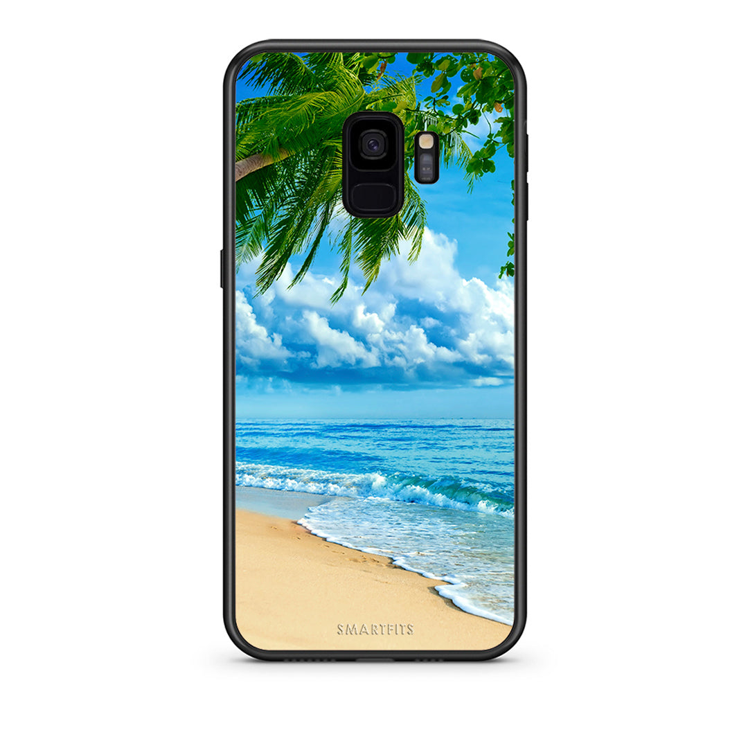 samsung s9 Beautiful Beach θήκη από τη Smartfits με σχέδιο στο πίσω μέρος και μαύρο περίβλημα | Smartphone case with colorful back and black bezels by Smartfits
