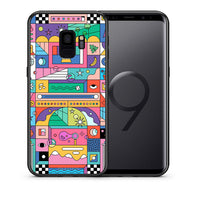 Thumbnail for Θήκη Samsung S9 Bubbles Soap από τη Smartfits με σχέδιο στο πίσω μέρος και μαύρο περίβλημα | Samsung S9 Bubbles Soap case with colorful back and black bezels