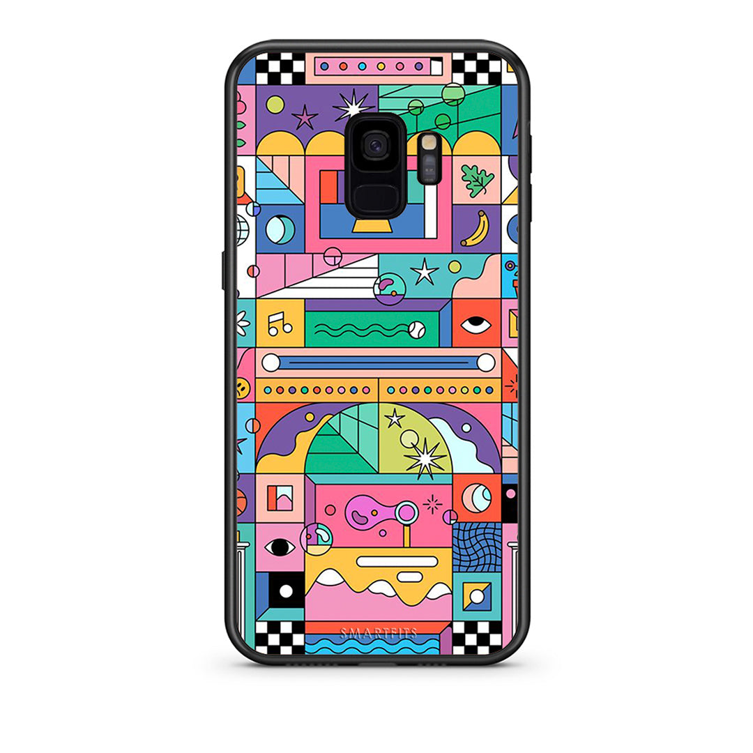samsung s9 Bubbles Soap θήκη από τη Smartfits με σχέδιο στο πίσω μέρος και μαύρο περίβλημα | Smartphone case with colorful back and black bezels by Smartfits