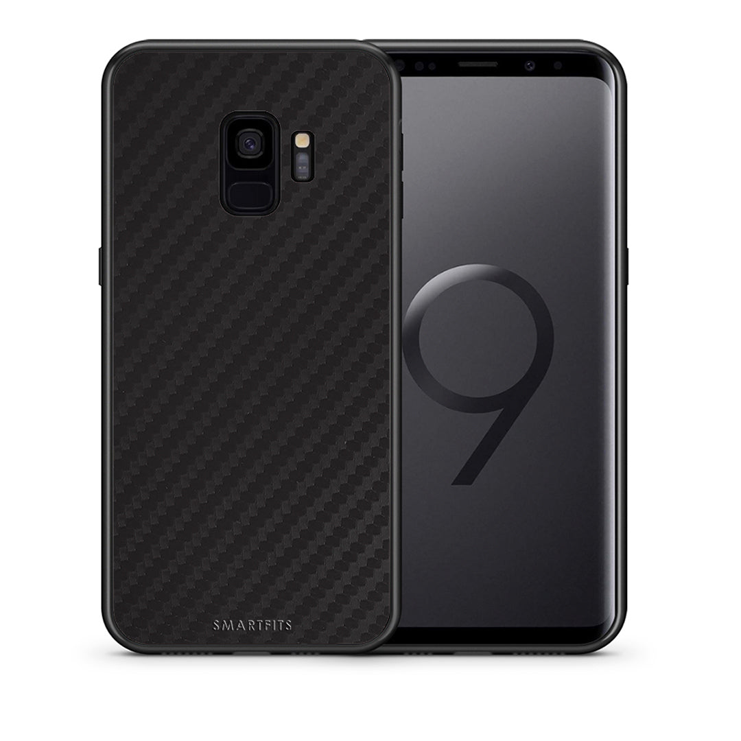 Θήκη Samsung S9 Carbon Black από τη Smartfits με σχέδιο στο πίσω μέρος και μαύρο περίβλημα | Samsung S9 Carbon Black case with colorful back and black bezels