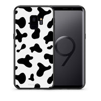 Thumbnail for Θήκη Samsung S9 Cow Print από τη Smartfits με σχέδιο στο πίσω μέρος και μαύρο περίβλημα | Samsung S9 Cow Print case with colorful back and black bezels