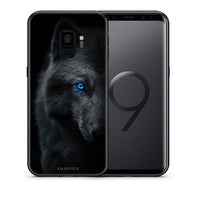 Thumbnail for Θήκη Samsung S9 Dark Wolf από τη Smartfits με σχέδιο στο πίσω μέρος και μαύρο περίβλημα | Samsung S9 Dark Wolf case with colorful back and black bezels