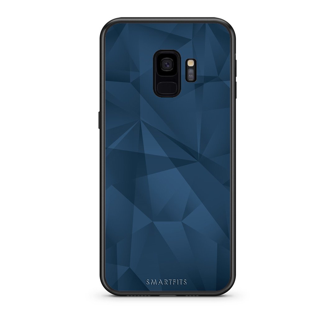 39 - samsung galaxy s9 Blue Abstract Geometric case, cover, bumper