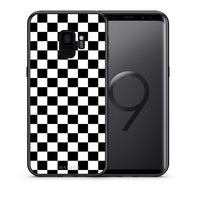 Thumbnail for Θήκη Samsung S9 Squares Geometric από τη Smartfits με σχέδιο στο πίσω μέρος και μαύρο περίβλημα | Samsung S9 Squares Geometric case with colorful back and black bezels