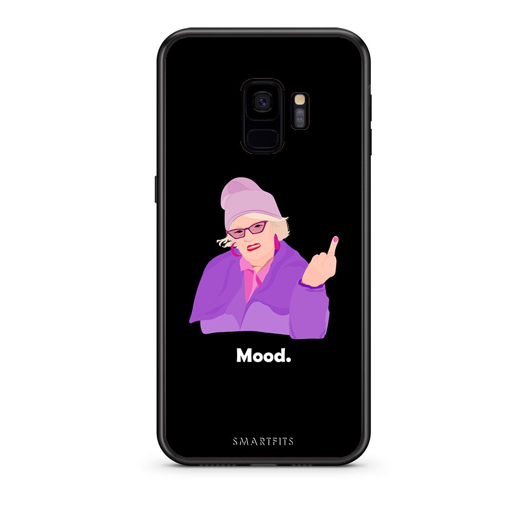 samsung s9 Grandma Mood Black θήκη από τη Smartfits με σχέδιο στο πίσω μέρος και μαύρο περίβλημα | Smartphone case with colorful back and black bezels by Smartfits