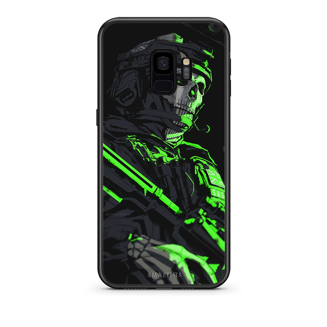 samsung s9 Green Soldier Θήκη Αγίου Βαλεντίνου από τη Smartfits με σχέδιο στο πίσω μέρος και μαύρο περίβλημα | Smartphone case with colorful back and black bezels by Smartfits