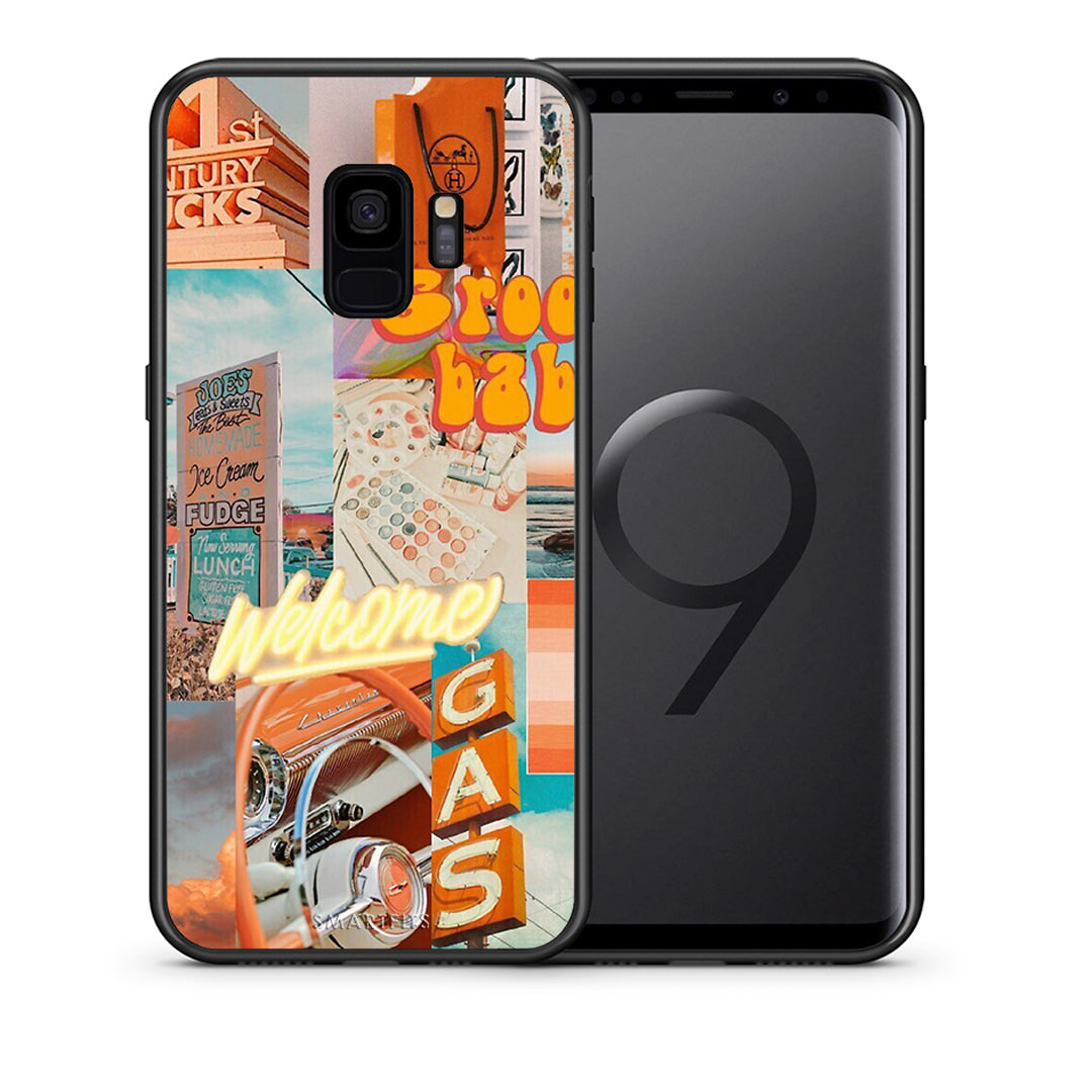 Θήκη Αγίου Βαλεντίνου Samsung S9 Groovy Babe από τη Smartfits με σχέδιο στο πίσω μέρος και μαύρο περίβλημα | Samsung S9 Groovy Babe case with colorful back and black bezels