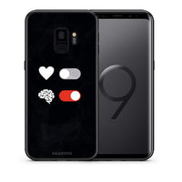 Thumbnail for Θήκη Αγίου Βαλεντίνου Samsung S9 Heart Vs Brain από τη Smartfits με σχέδιο στο πίσω μέρος και μαύρο περίβλημα | Samsung S9 Heart Vs Brain case with colorful back and black bezels