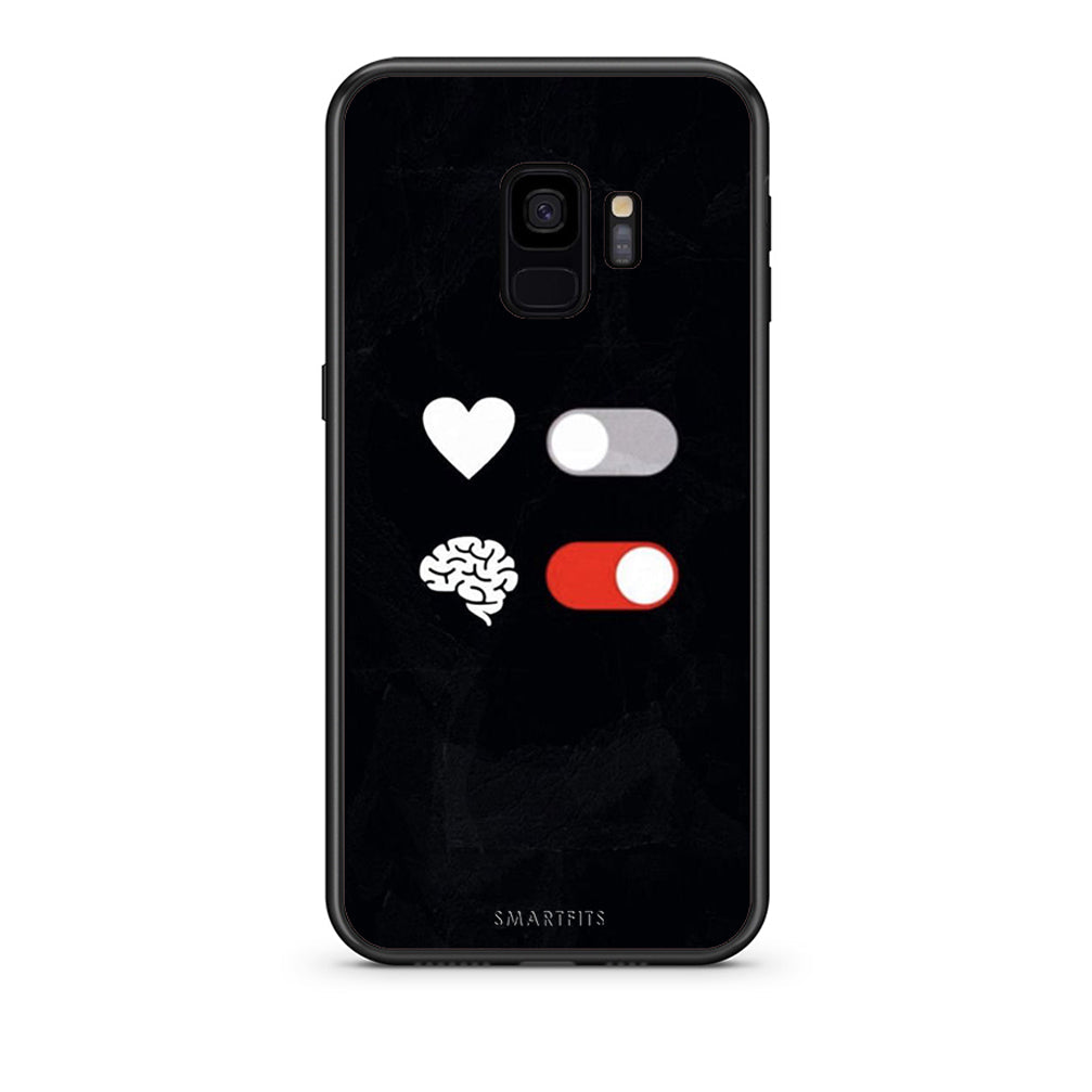 samsung s9 Heart Vs Brain Θήκη Αγίου Βαλεντίνου από τη Smartfits με σχέδιο στο πίσω μέρος και μαύρο περίβλημα | Smartphone case with colorful back and black bezels by Smartfits