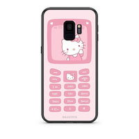 Thumbnail for samsung s9 Hello Kitten Θήκη Αγίου Βαλεντίνου από τη Smartfits με σχέδιο στο πίσω μέρος και μαύρο περίβλημα | Smartphone case with colorful back and black bezels by Smartfits