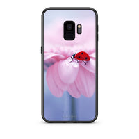 Thumbnail for samsung s9 Ladybug Flower θήκη από τη Smartfits με σχέδιο στο πίσω μέρος και μαύρο περίβλημα | Smartphone case with colorful back and black bezels by Smartfits