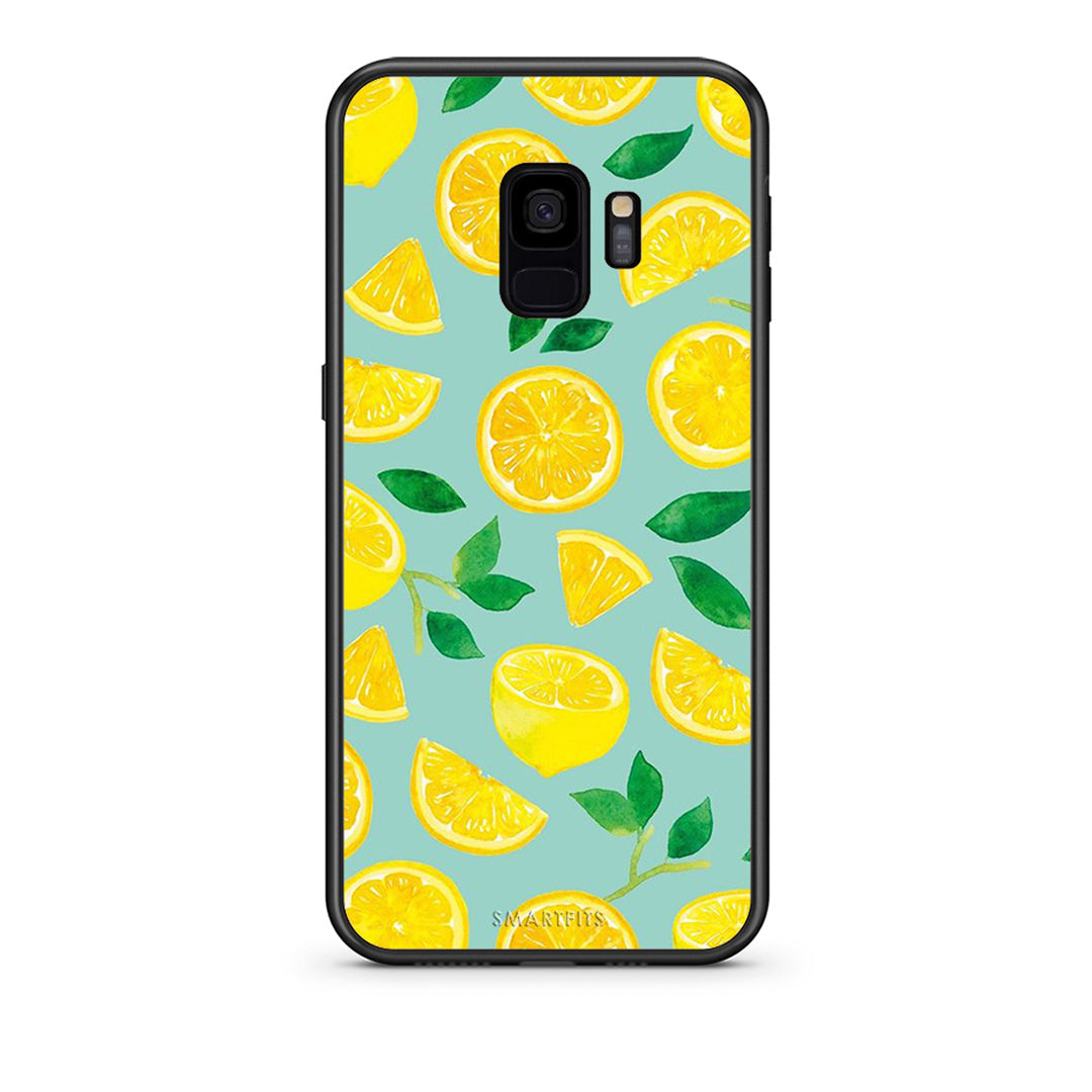 samsung s9 Lemons θήκη από τη Smartfits με σχέδιο στο πίσω μέρος και μαύρο περίβλημα | Smartphone case with colorful back and black bezels by Smartfits