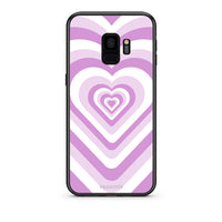 Thumbnail for samsung s9 Lilac Hearts θήκη από τη Smartfits με σχέδιο στο πίσω μέρος και μαύρο περίβλημα | Smartphone case with colorful back and black bezels by Smartfits