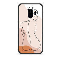 Thumbnail for samsung s9 LineArt Woman θήκη από τη Smartfits με σχέδιο στο πίσω μέρος και μαύρο περίβλημα | Smartphone case with colorful back and black bezels by Smartfits