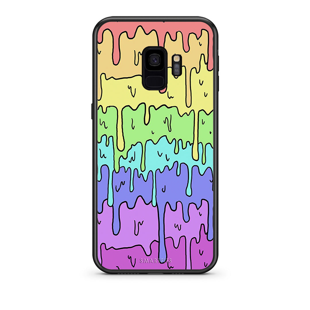 samsung s9 Melting Rainbow θήκη από τη Smartfits με σχέδιο στο πίσω μέρος και μαύρο περίβλημα | Smartphone case with colorful back and black bezels by Smartfits