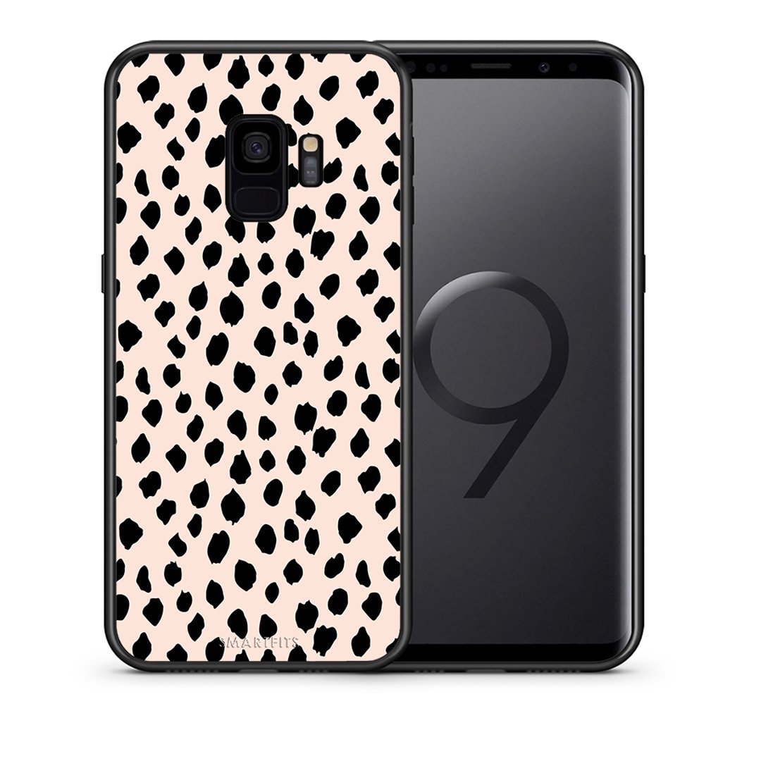 Θήκη Samsung S9 New Polka Dots από τη Smartfits με σχέδιο στο πίσω μέρος και μαύρο περίβλημα | Samsung S9 New Polka Dots case with colorful back and black bezels