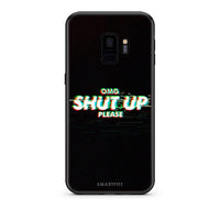 Thumbnail for samsung s9 OMG ShutUp θήκη από τη Smartfits με σχέδιο στο πίσω μέρος και μαύρο περίβλημα | Smartphone case with colorful back and black bezels by Smartfits