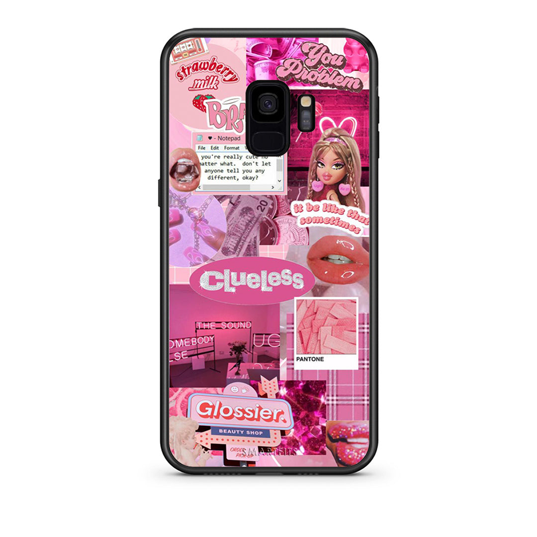samsung s9 Pink Love Θήκη Αγίου Βαλεντίνου από τη Smartfits με σχέδιο στο πίσω μέρος και μαύρο περίβλημα | Smartphone case with colorful back and black bezels by Smartfits