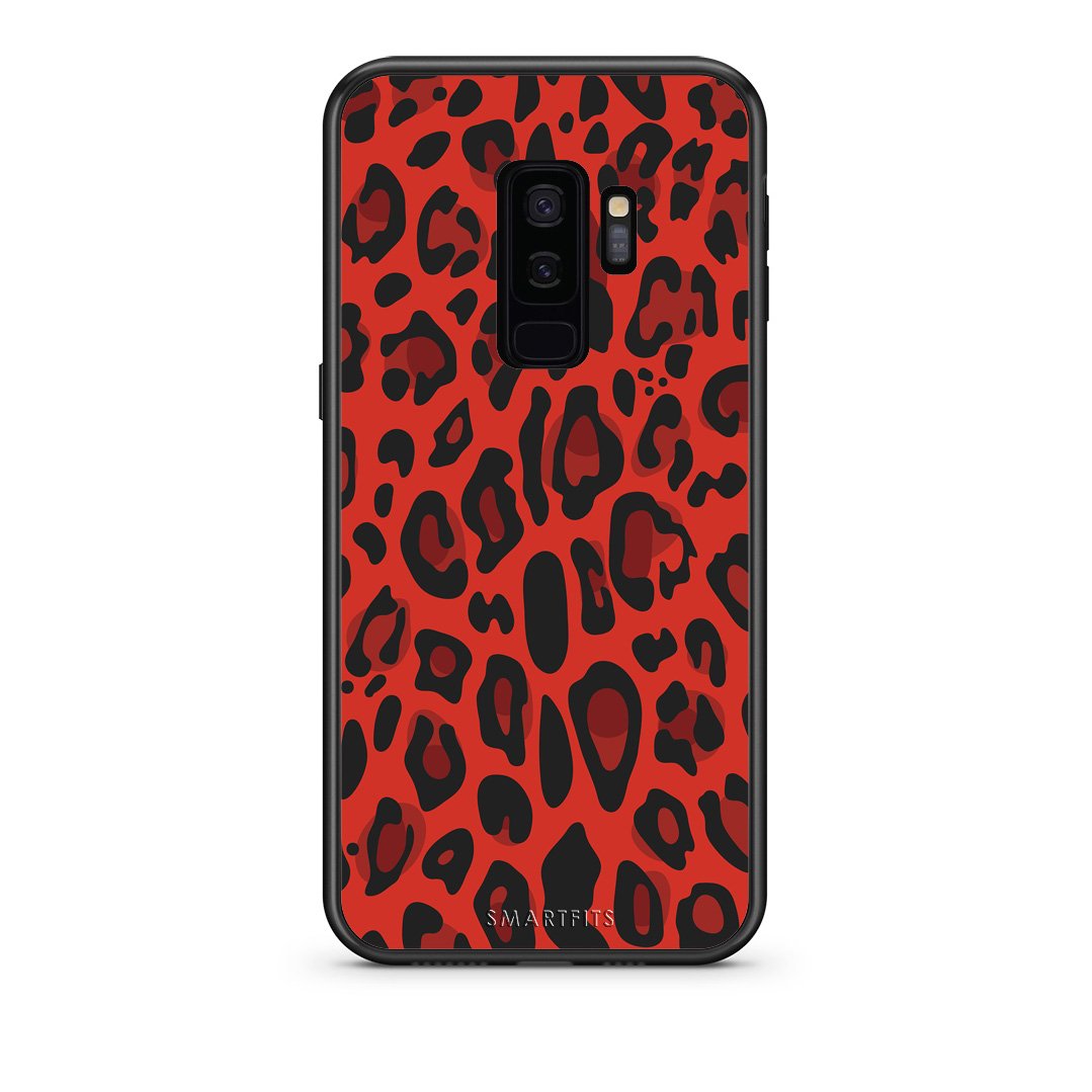 4 - samsung galaxy s9 plus Red Leopard Animal case, cover, bumper