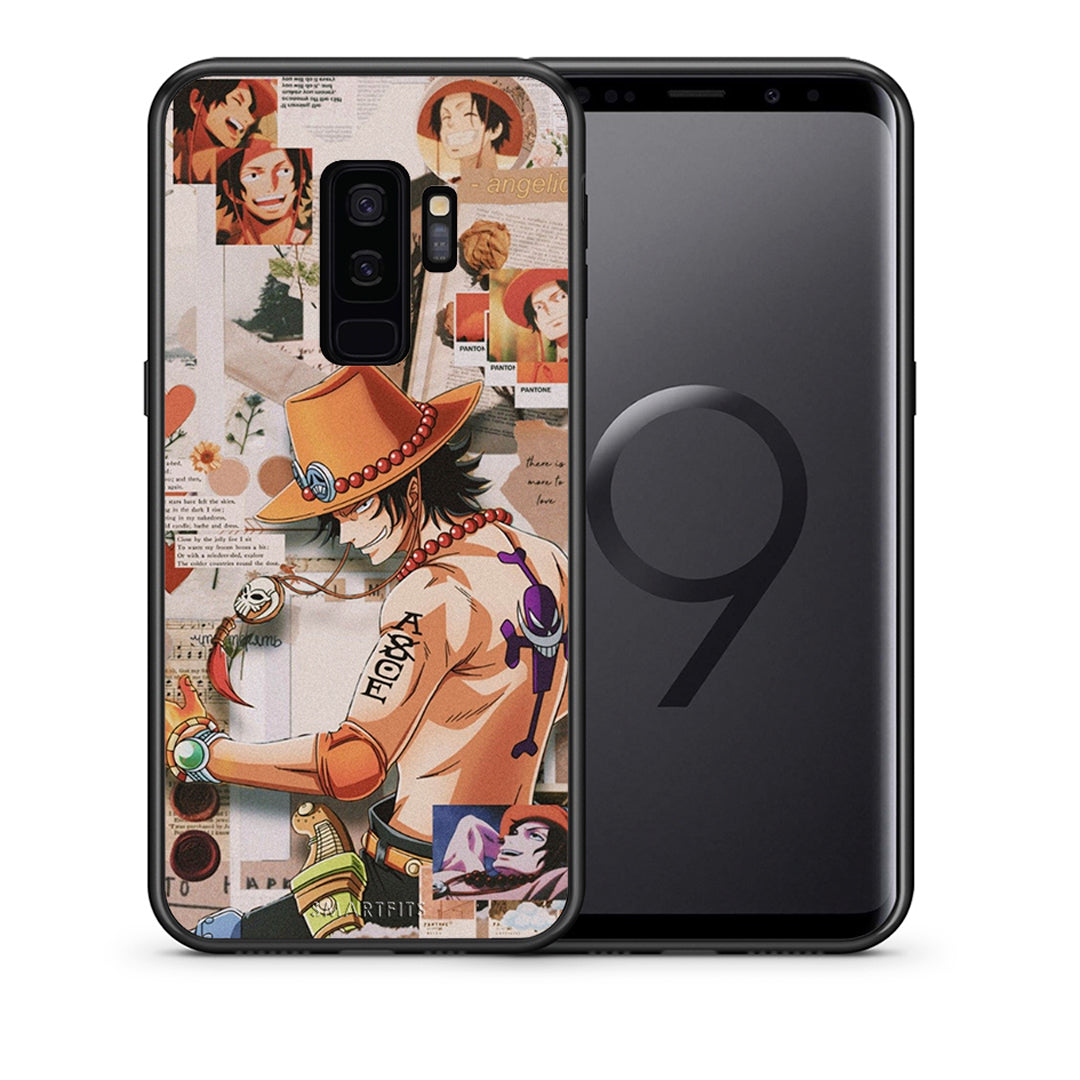Θήκη Samsung S9 Plus Anime Collage από τη Smartfits με σχέδιο στο πίσω μέρος και μαύρο περίβλημα | Samsung S9 Plus Anime Collage case with colorful back and black bezels