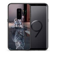 Thumbnail for Θήκη Samsung S9 Plus Tiger Cute από τη Smartfits με σχέδιο στο πίσω μέρος και μαύρο περίβλημα | Samsung S9 Plus Tiger Cute case with colorful back and black bezels