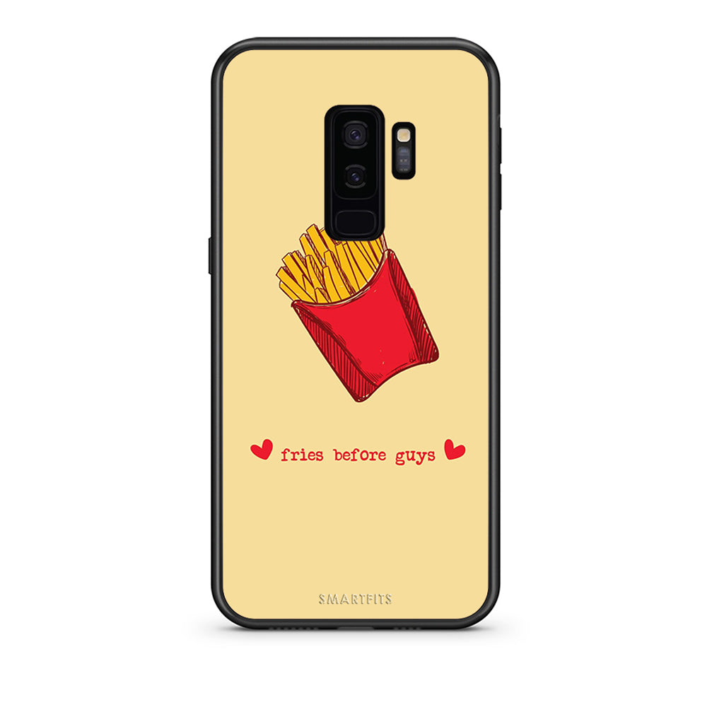 samsung s9 plus Fries Before Guys Θήκη Αγίου Βαλεντίνου από τη Smartfits με σχέδιο στο πίσω μέρος και μαύρο περίβλημα | Smartphone case with colorful back and black bezels by Smartfits