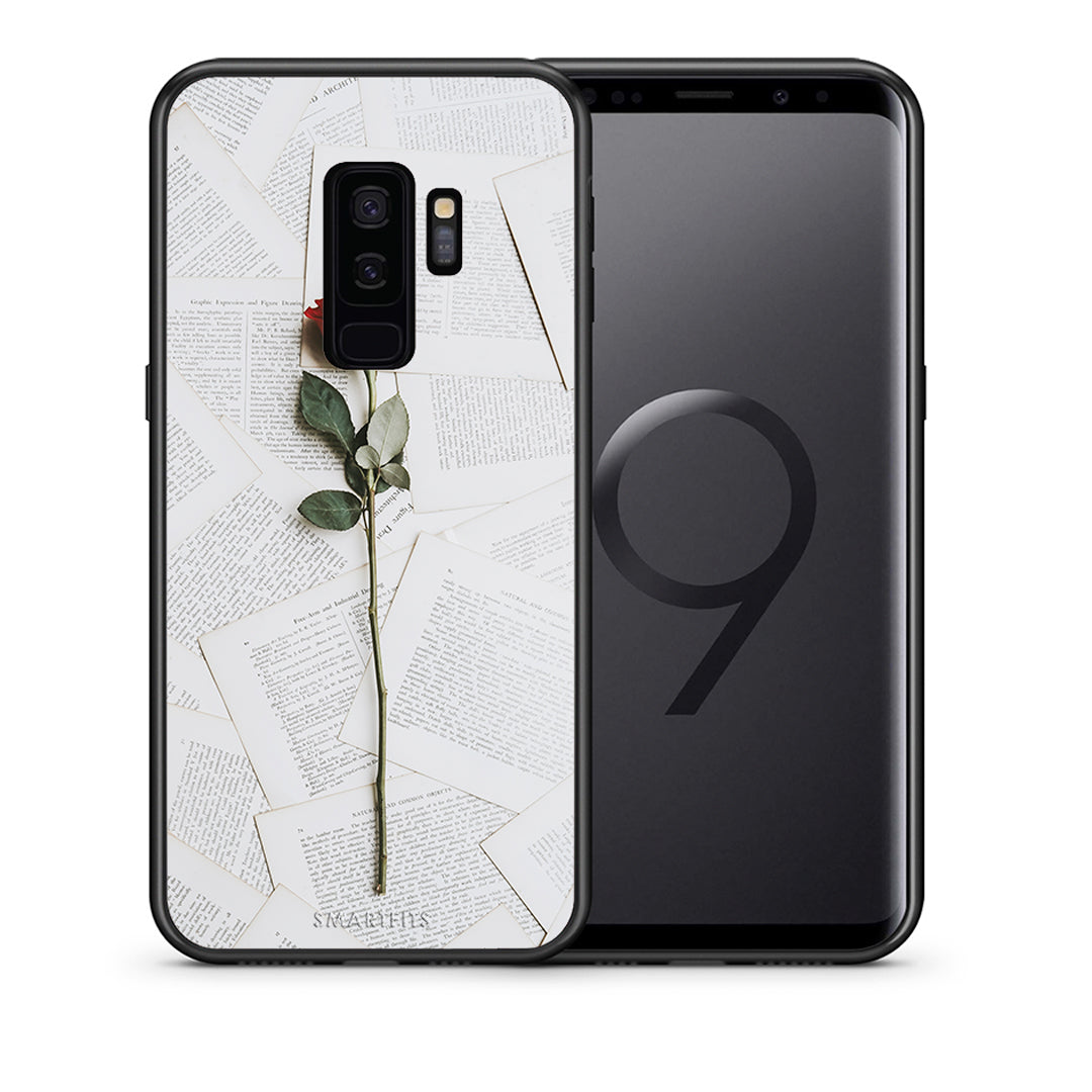 Θήκη Samsung S9 Plus Red Rose από τη Smartfits με σχέδιο στο πίσω μέρος και μαύρο περίβλημα | Samsung S9 Plus Red Rose case with colorful back and black bezels