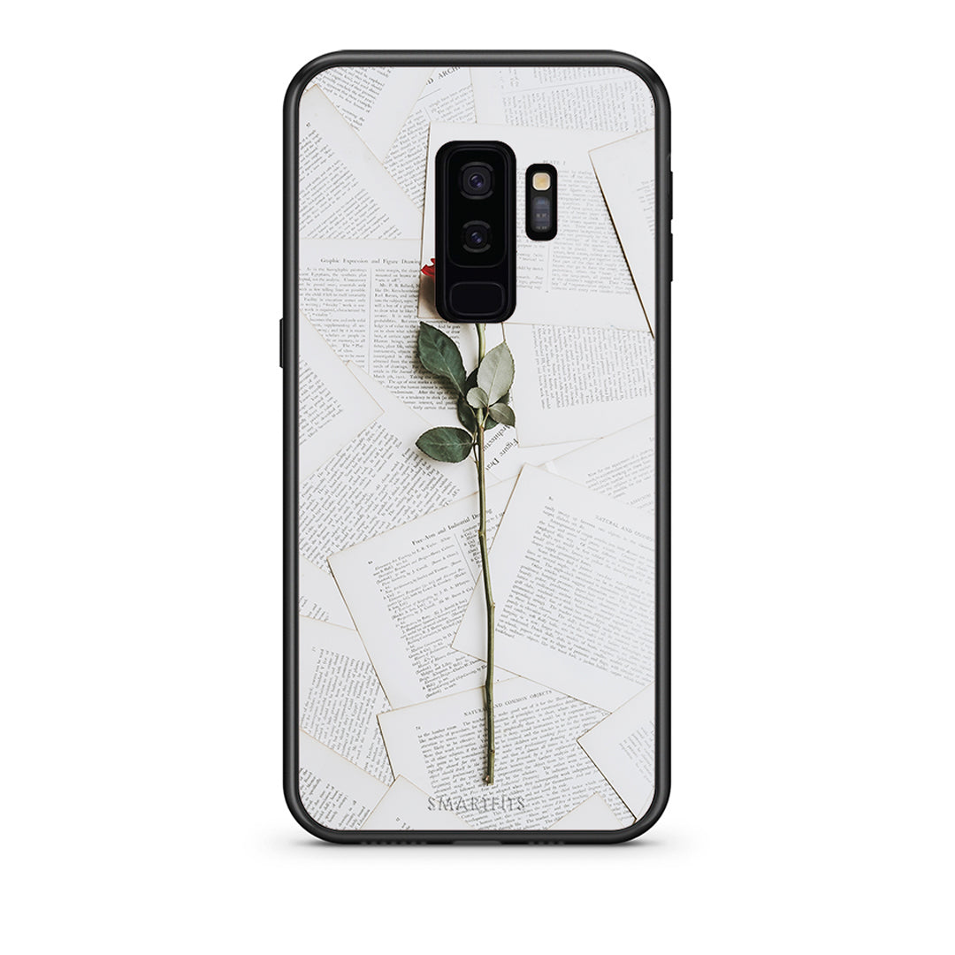 samsung s9 plus Red Rose θήκη από τη Smartfits με σχέδιο στο πίσω μέρος και μαύρο περίβλημα | Smartphone case with colorful back and black bezels by Smartfits