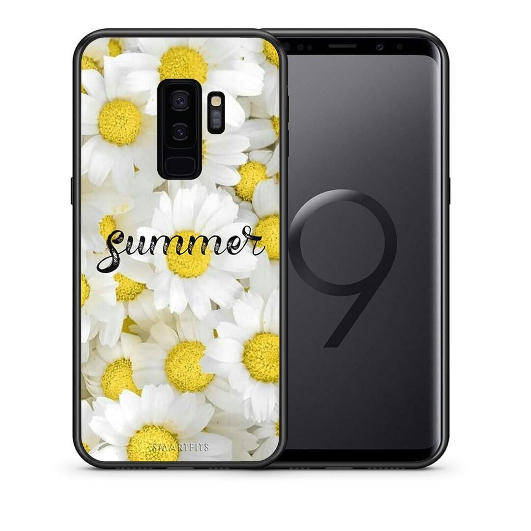 Θήκη Samsung S9 Plus Summer Daisies από τη Smartfits με σχέδιο στο πίσω μέρος και μαύρο περίβλημα | Samsung S9 Plus Summer Daisies case with colorful back and black bezels