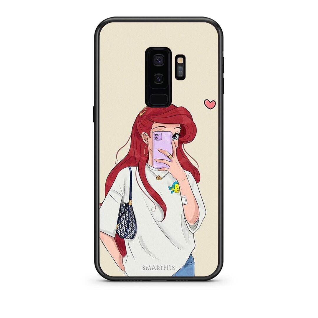 samsung s9 plus Walking Mermaid Θήκη από τη Smartfits με σχέδιο στο πίσω μέρος και μαύρο περίβλημα | Smartphone case with colorful back and black bezels by Smartfits