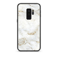 Thumbnail for samsung s9 plus White Gold Marble θήκη από τη Smartfits με σχέδιο στο πίσω μέρος και μαύρο περίβλημα | Smartphone case with colorful back and black bezels by Smartfits