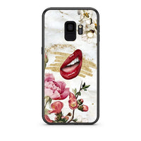 Thumbnail for samsung s9 Red Lips θήκη από τη Smartfits με σχέδιο στο πίσω μέρος και μαύρο περίβλημα | Smartphone case with colorful back and black bezels by Smartfits