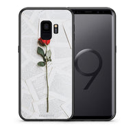 Thumbnail for Θήκη Samsung S9 Red Rose από τη Smartfits με σχέδιο στο πίσω μέρος και μαύρο περίβλημα | Samsung S9 Red Rose case with colorful back and black bezels