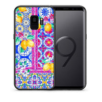 Thumbnail for Θήκη Samsung S9 Retro Spring από τη Smartfits με σχέδιο στο πίσω μέρος και μαύρο περίβλημα | Samsung S9 Retro Spring case with colorful back and black bezels