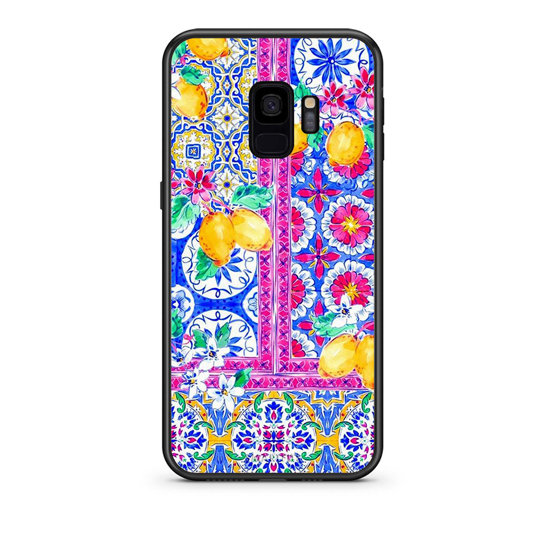 samsung s9 Retro Spring θήκη από τη Smartfits με σχέδιο στο πίσω μέρος και μαύρο περίβλημα | Smartphone case with colorful back and black bezels by Smartfits