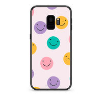Thumbnail for samsung s9 Smiley Faces θήκη από τη Smartfits με σχέδιο στο πίσω μέρος και μαύρο περίβλημα | Smartphone case with colorful back and black bezels by Smartfits