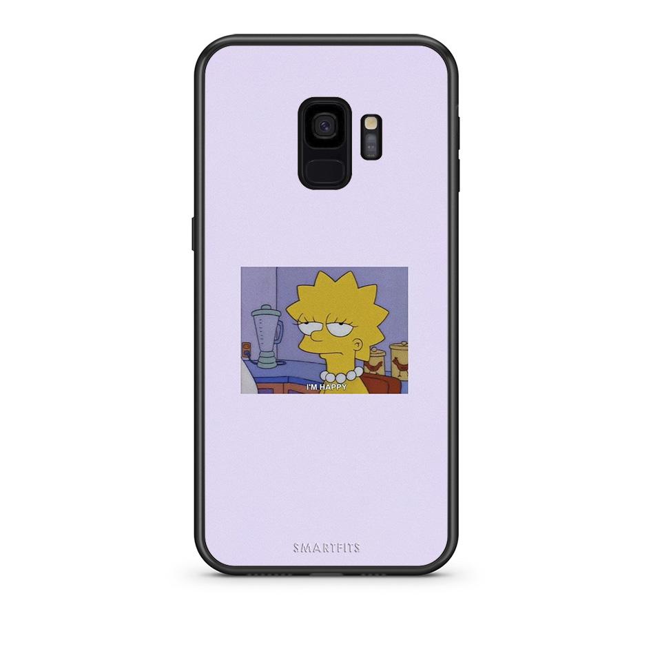 samsung s9 So Happy θήκη από τη Smartfits με σχέδιο στο πίσω μέρος και μαύρο περίβλημα | Smartphone case with colorful back and black bezels by Smartfits