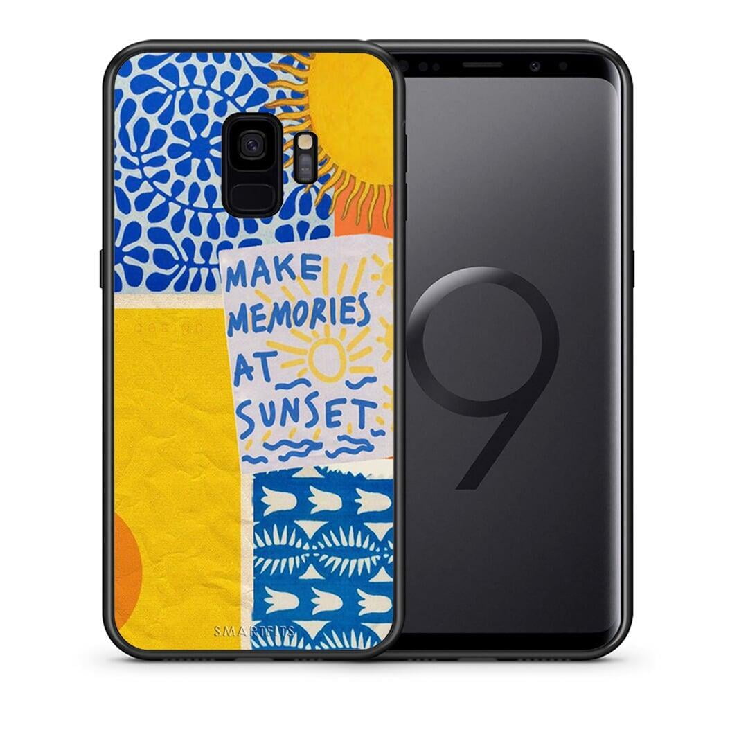 Θήκη Samsung S9 Sunset Memories από τη Smartfits με σχέδιο στο πίσω μέρος και μαύρο περίβλημα | Samsung S9 Sunset Memories case with colorful back and black bezels