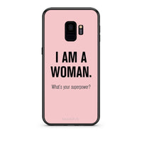 Thumbnail for samsung s9 Superpower Woman θήκη από τη Smartfits με σχέδιο στο πίσω μέρος και μαύρο περίβλημα | Smartphone case with colorful back and black bezels by Smartfits