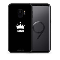 Thumbnail for Θήκη Samsung S9 King Valentine από τη Smartfits με σχέδιο στο πίσω μέρος και μαύρο περίβλημα | Samsung S9 King Valentine case with colorful back and black bezels