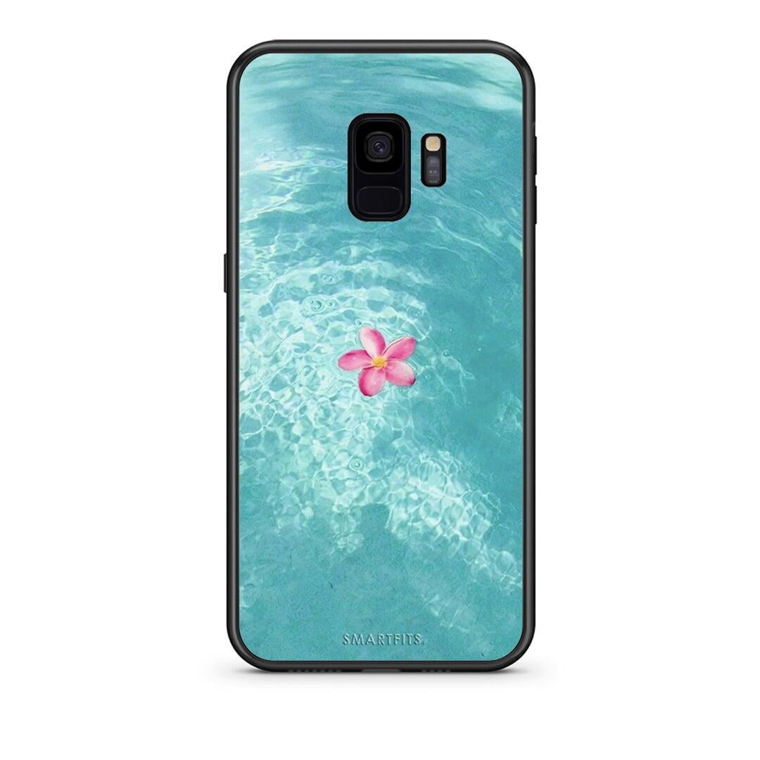 samsung s9 Water Flower Θήκη από τη Smartfits με σχέδιο στο πίσω μέρος και μαύρο περίβλημα | Smartphone case with colorful back and black bezels by Smartfits