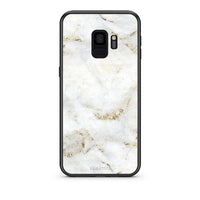 Thumbnail for samsung s9 White Gold Marble θήκη από τη Smartfits με σχέδιο στο πίσω μέρος και μαύρο περίβλημα | Smartphone case with colorful back and black bezels by Smartfits