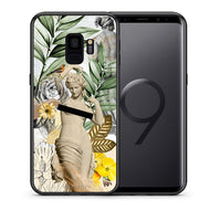 Thumbnail for Θήκη Samsung S9 Woman Statue από τη Smartfits με σχέδιο στο πίσω μέρος και μαύρο περίβλημα | Samsung S9 Woman Statue case with colorful back and black bezels