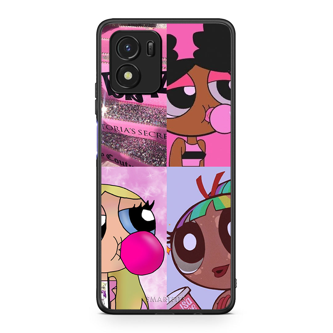 Vivo Y01 / Y15s Bubble Girls Θήκη Αγίου Βαλεντίνου από τη Smartfits με σχέδιο στο πίσω μέρος και μαύρο περίβλημα | Smartphone case with colorful back and black bezels by Smartfits