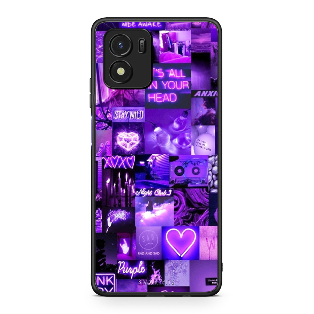Vivo Y01 / Y15s Collage Stay Wild Θήκη Αγίου Βαλεντίνου από τη Smartfits με σχέδιο στο πίσω μέρος και μαύρο περίβλημα | Smartphone case with colorful back and black bezels by Smartfits