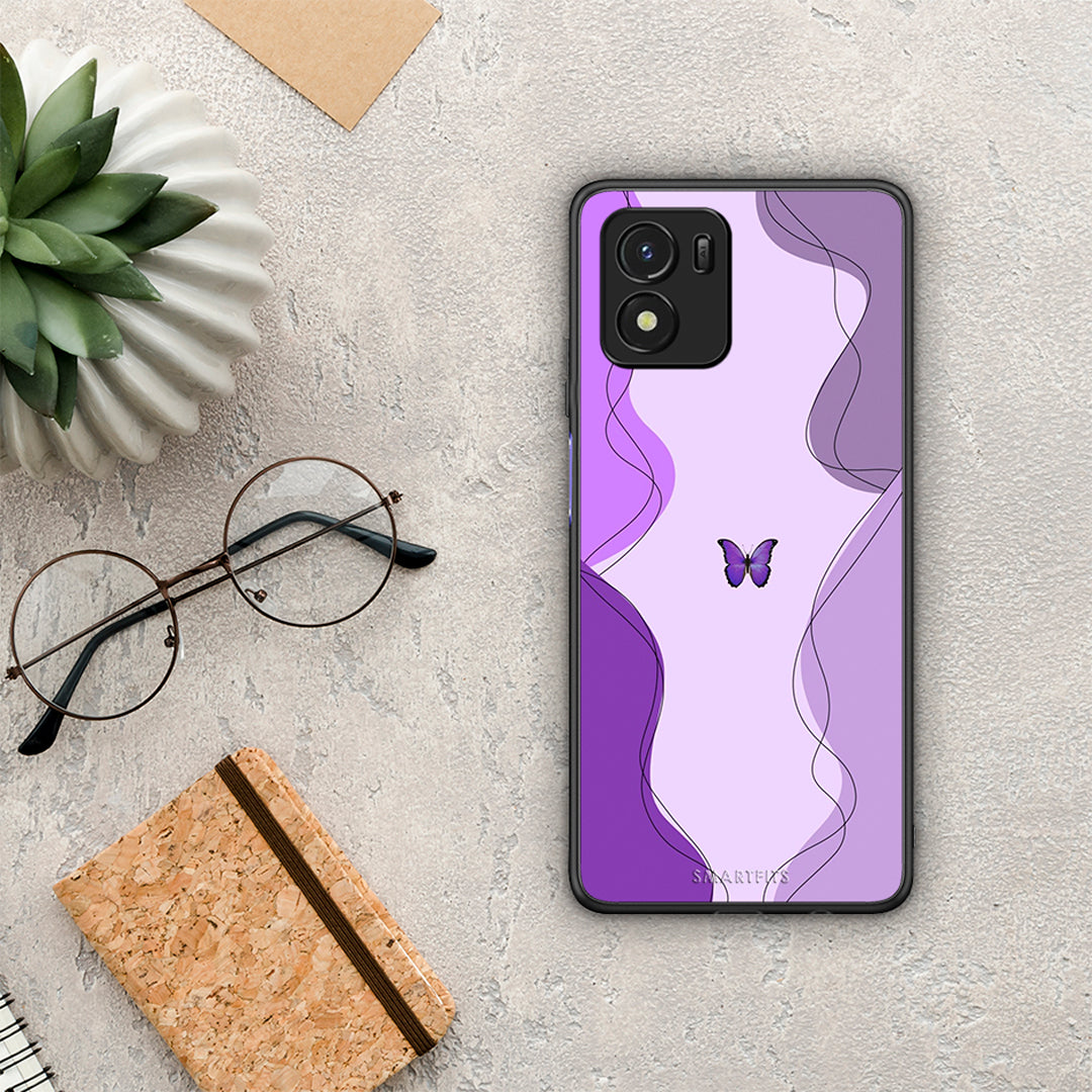Purple Mariposa - Vivo Y01 / Y15s case